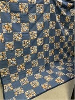 VINTAGE qUILT WITH DENIM AND KITTY FABRIC,  96” X
