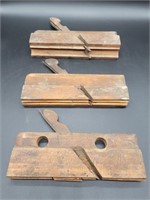 (3) Antique Woodworking Hand Planes / Shapers: