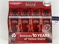 Colgate Optic white 4 pack toothpaste