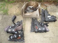 2 pair of roller blades - Kids sz12, sz7, spare