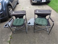 (2)Coleman folding chairs.