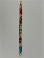 Vintage Links Multi-Color Stones  Bracelet