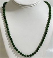 DESIRABLE 21.5" LONG JADE BEADED NECKLACE