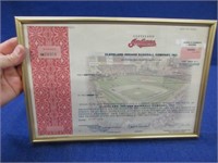 1 actual share of the cleveland indians