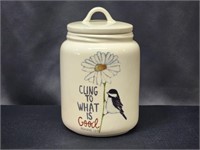 "CLING TO WHAT IS GOOD" CANISTER BY CREATIVE CO-OP