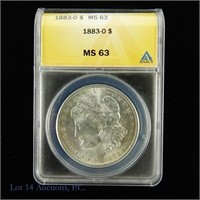 1883-O Silver Morgan $1 (ANACS MS63)