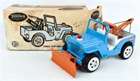 Restored Tonka No. 2435 Jeep Wrecker & Plow w/ Box