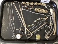 Jewelry includes necklaces, bracelets.