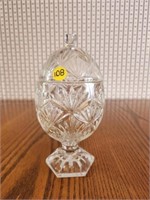 Crystal Candy Dish 9 inch Tall