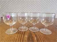 4 Heavy Stem Glasses