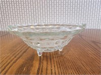 Footed Crystal Bowl 10 inch across