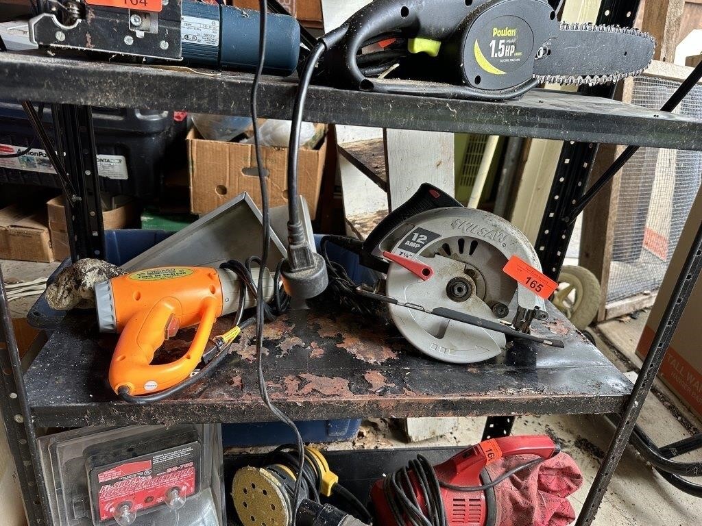 CONTENTS OF SHELF LOT OF TOOLS