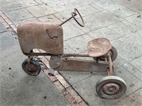 antique metal pedal tractor