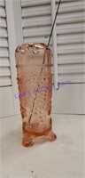 Vintage  depression glass pink vase