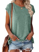 P3348  Rosvigor Cap Sleeve Summer Tee, Pocket