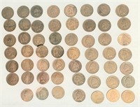 55 Indian head pennies late 1800s early 1900s