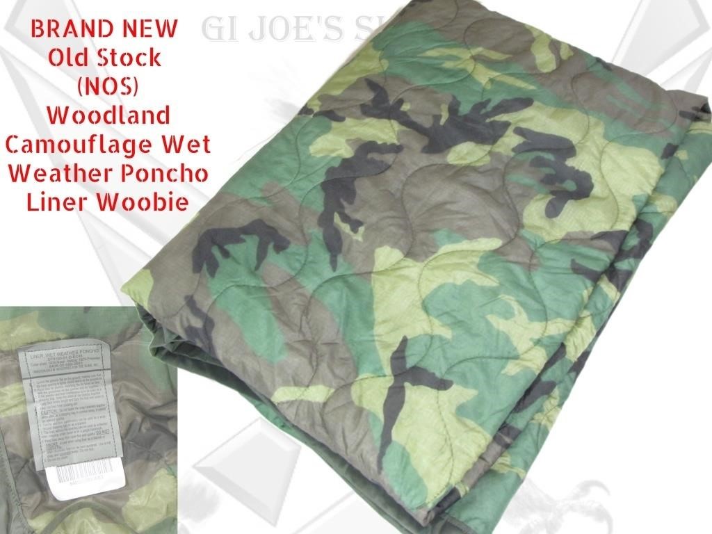 NEW Military Camo Woobie Wet Weather Poncho Liner