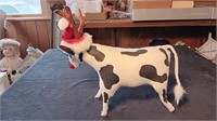 12" "Annalee" Christmas Cow.