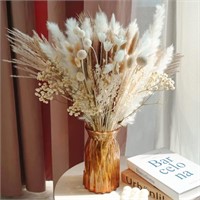 Dried Pampas Grass Décor, White Pompous Grass, Bun