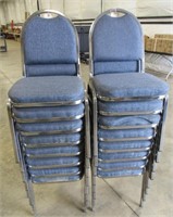 Lot - (16) Padded Stacking Chairs