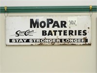 Metal MoPar Batteries Sign (28x10)