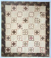 Quilt,Paisley patches,rose border, feather pattern