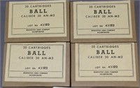 (4) boxes 20 rds. per box Remington ball caliber
