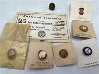 Vintage railroad pins