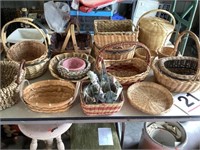 Large assortment of baskets