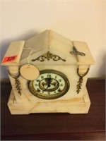 Ansonia Clock Co., New York, N.Y. White Alabaster