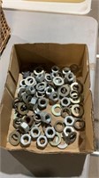 Assortment of large nuts and washers