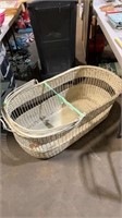 Old woven bassinet
