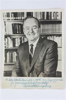 Hubert Humphrey Signed Personal Photo