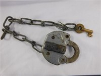 Adlake lock w/brass RR key, N&W