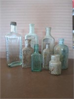 Vintage Adverting Bottles - most are medical