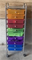 10 Drawer Roll Around Cart w/ Crafting Contents