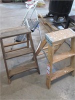 two wood step stools