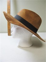 Brown Suede Floppy Hat One Size