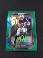 2022 PANINI PRIZM JOSH JACOBS AUTOGRAPH COA