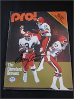 GREG PRUITT SIGNED 1979 BROWNS PROGRAM PSA