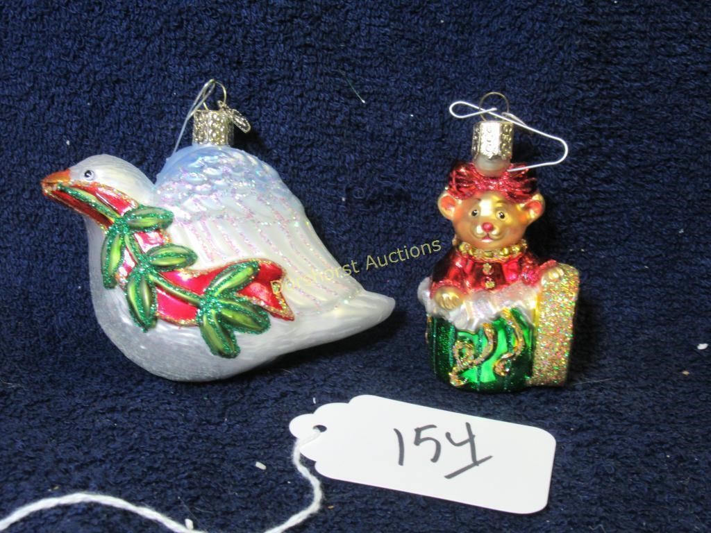 2 OLD WORLD CHRISTMAS ORNAMENTS