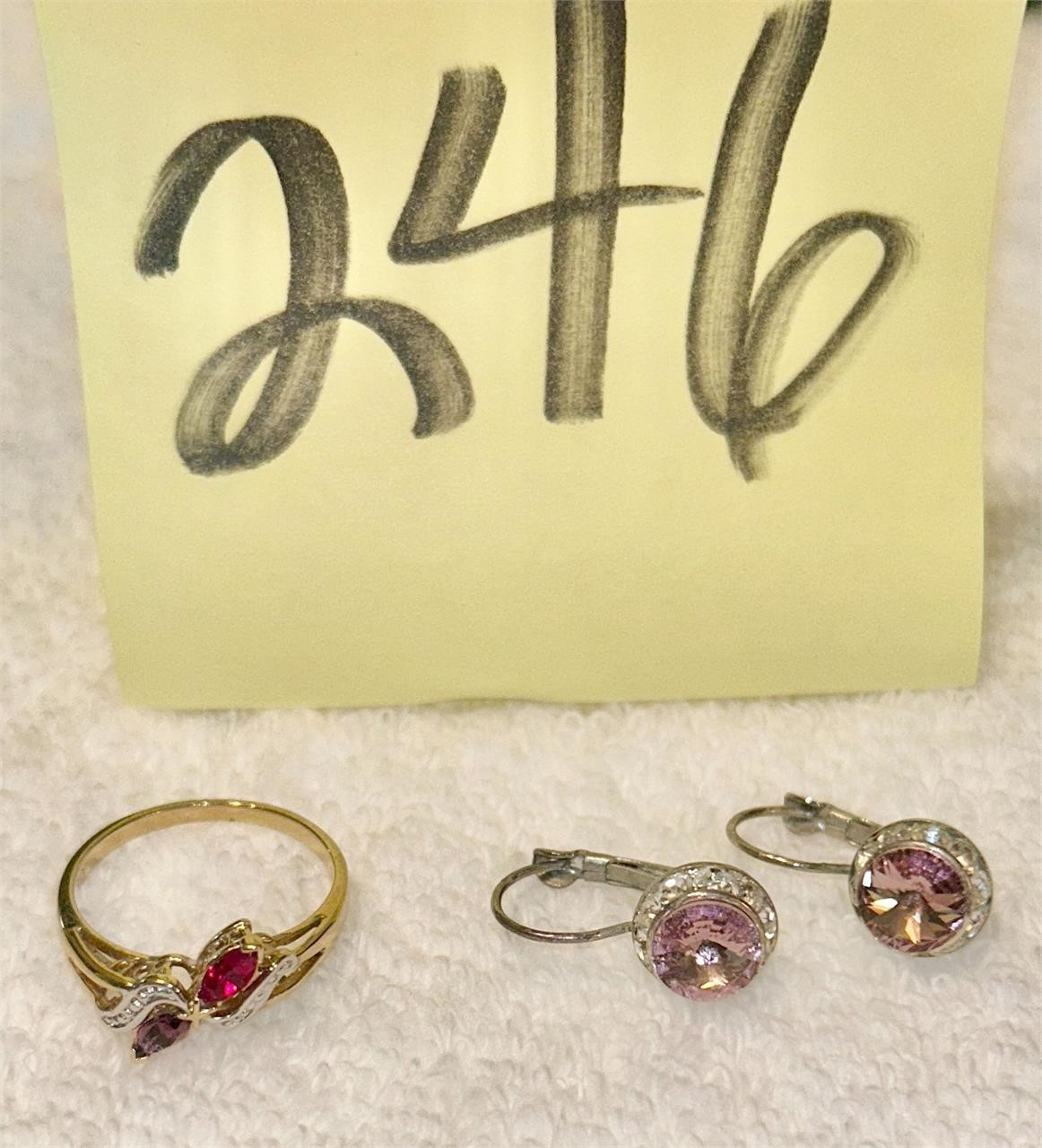 Bi-Color Ring and Earrings