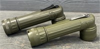 (2) Folton MX-99/U Anglehead Military Flashlights