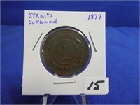 1877 Straits Settlement One Cent