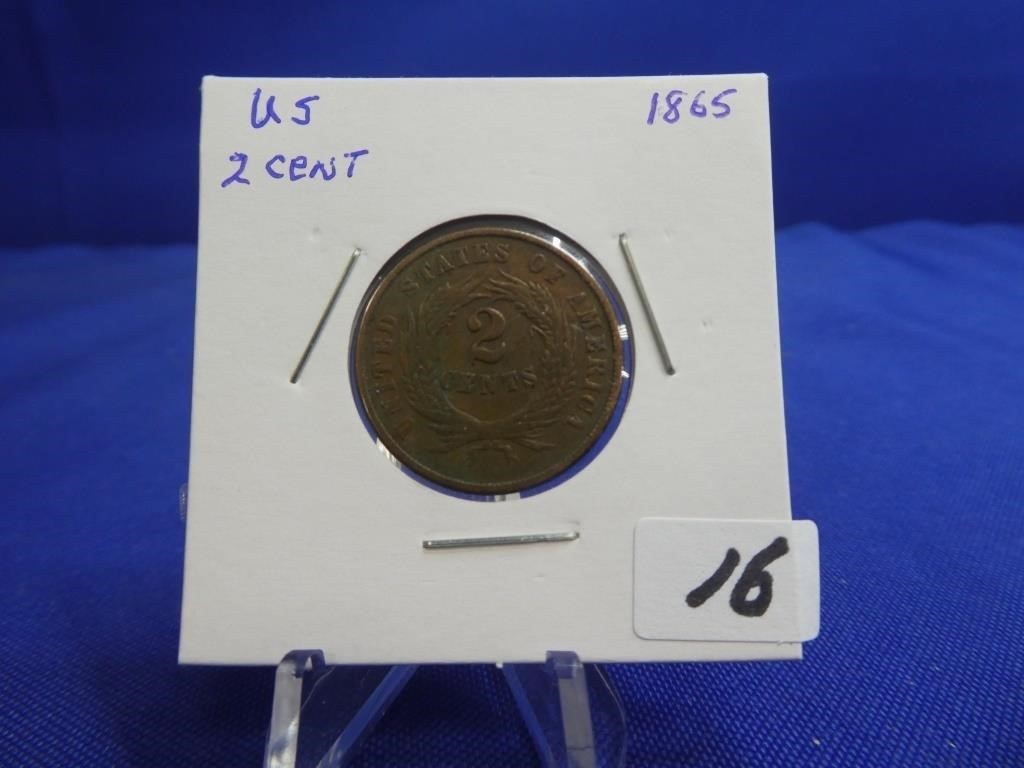 1865 U S A Two Cent