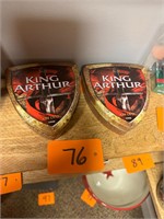 Pair of King Arthur Coasters in Tins