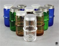Hoosier Style Glass Spice Shakers / 10 pc