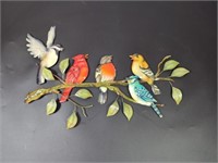 Metal Colorful Birds (5) Hanging Wall Art