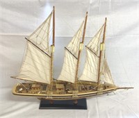 29” L x 24”  Wooden Ship Boat Model