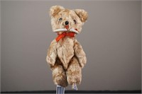 Vintage Tan Teddy Bear with Red Tongue